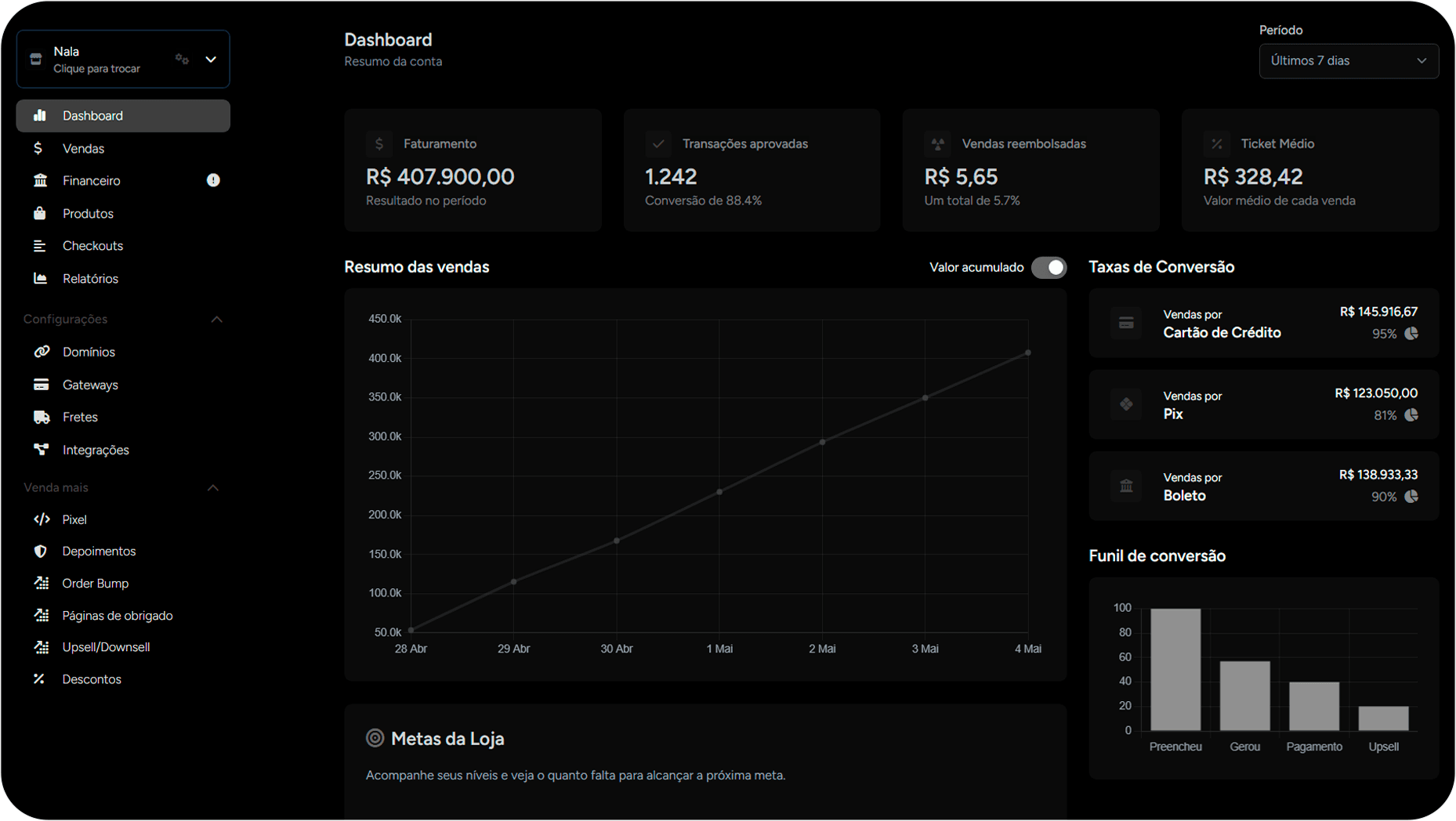 Nala Dashboard
